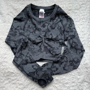 Gymshark Seamless Adapt Camo Crop Long Sleeve